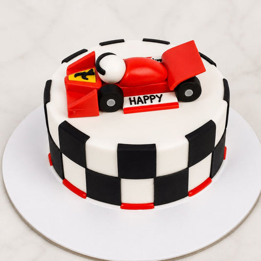 Racing Car Theme Cake