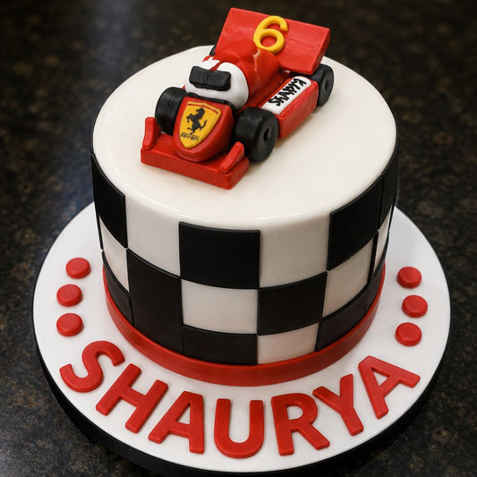 Racing Car Theme Cake 1