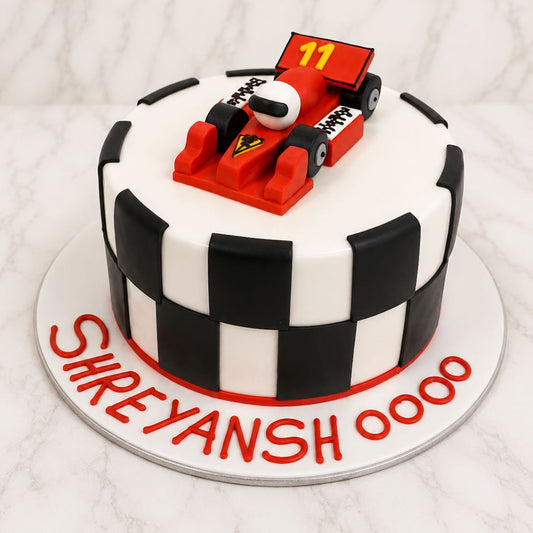 Racing Car Theme Cake 2