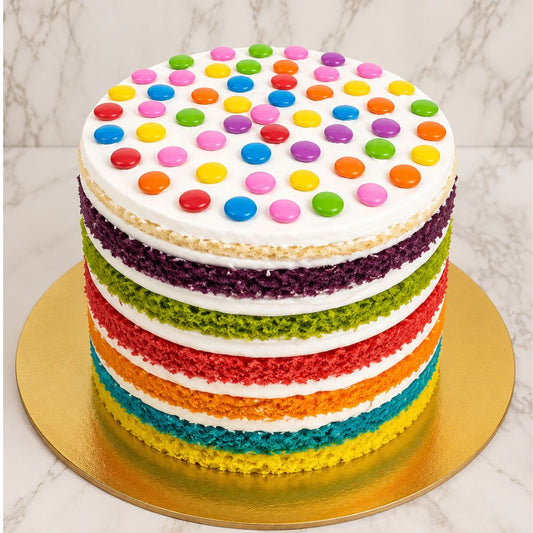 Rainbow Layer Celebration Cake