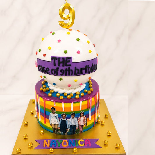 Rainbow Sphere Birthday Cake