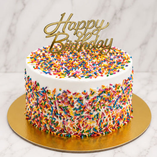 Rainbow Sprinkle Birthday Cake