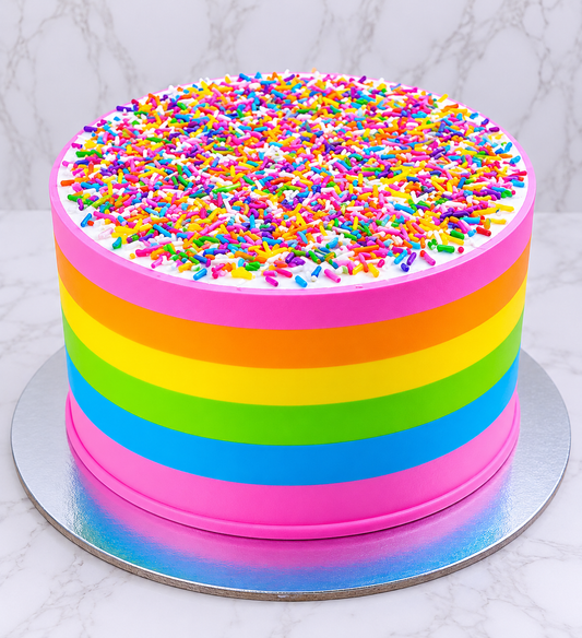 Rainbow Sprinkle Celebration Cake