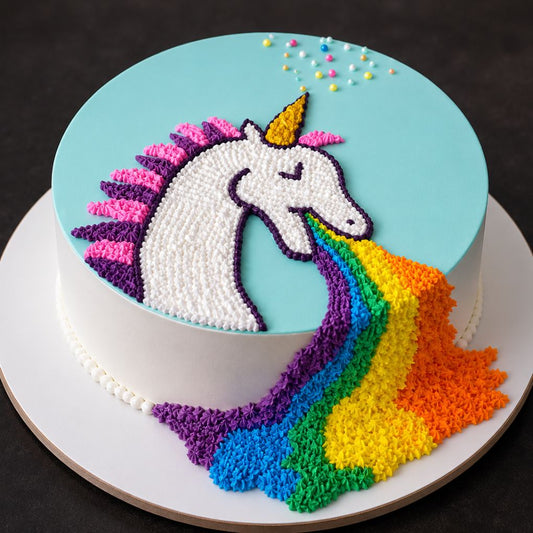 Rainbow Unicorn Fantasy Cake