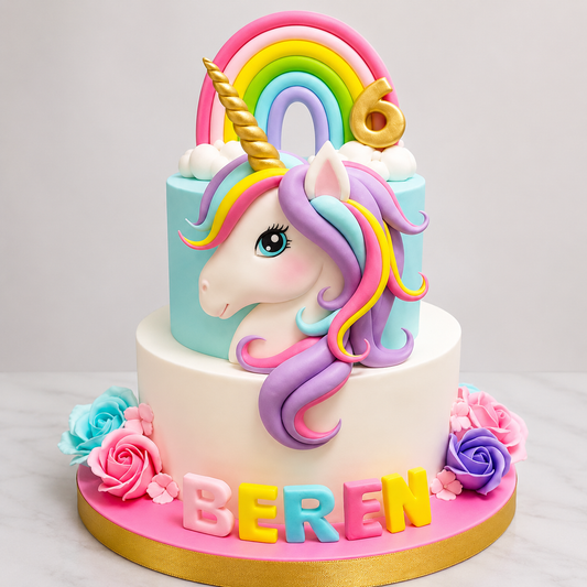 Rainbow Unicorn Fantasy Cake