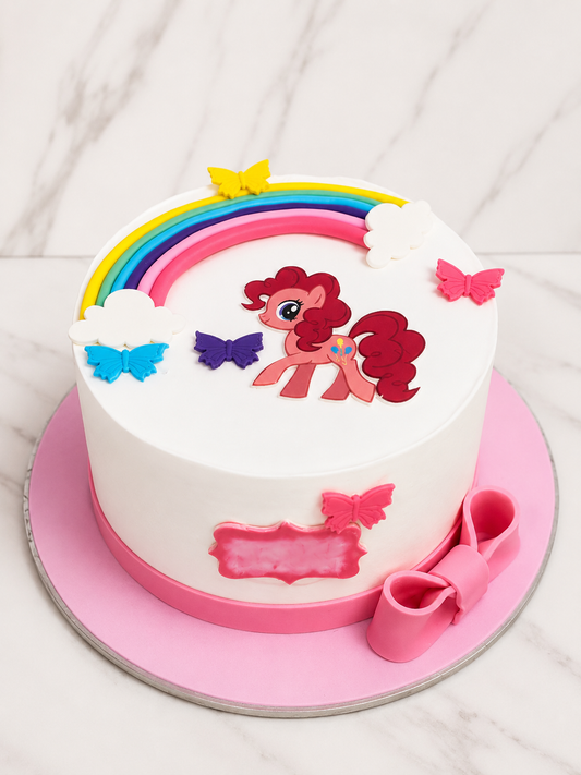 Rainbow Pony Theme Cake