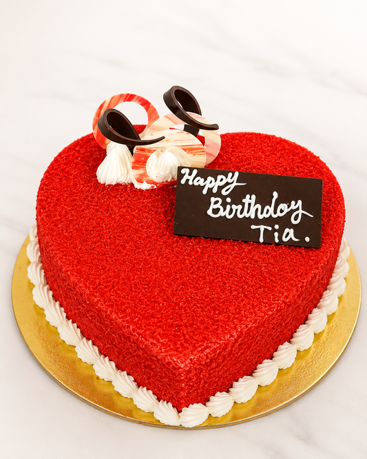 Red Velvet Heart Cake