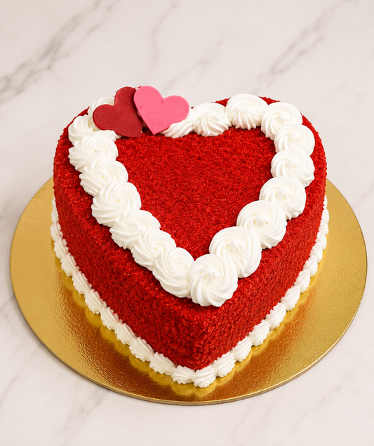 Red Velvet Heart Cake