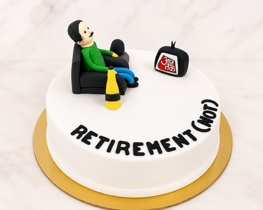 Retirement Celebration Fondant Cake