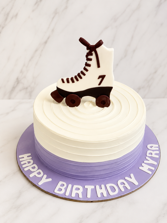 Roller Skate Theme Birthday Cake