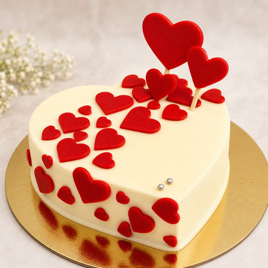 Romantic Heart Bliss Cake