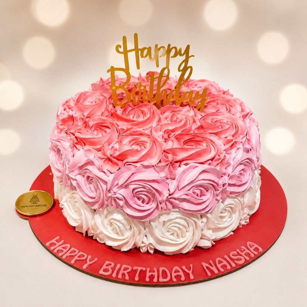 Rose Swirl Birthday Cake