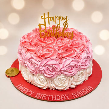 Rose Swirl Birthday Cake