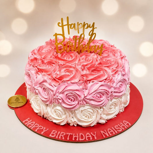Rose Swirl Birthday Cake