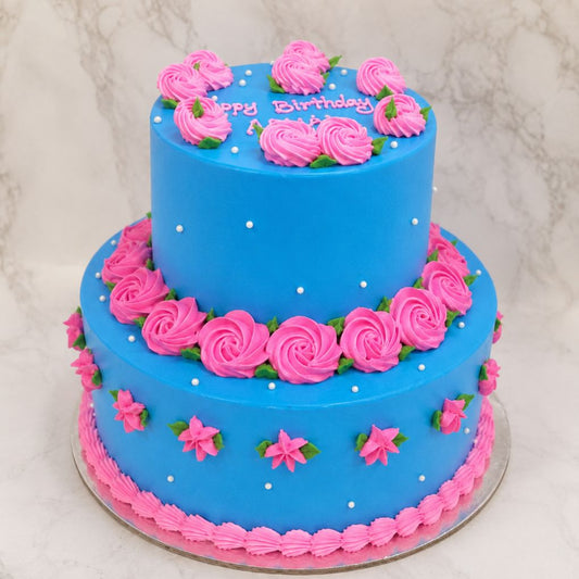 Rosette Birthday Cake