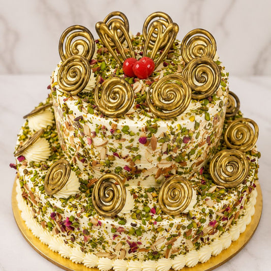 Royal Pistachio Celebration Cake