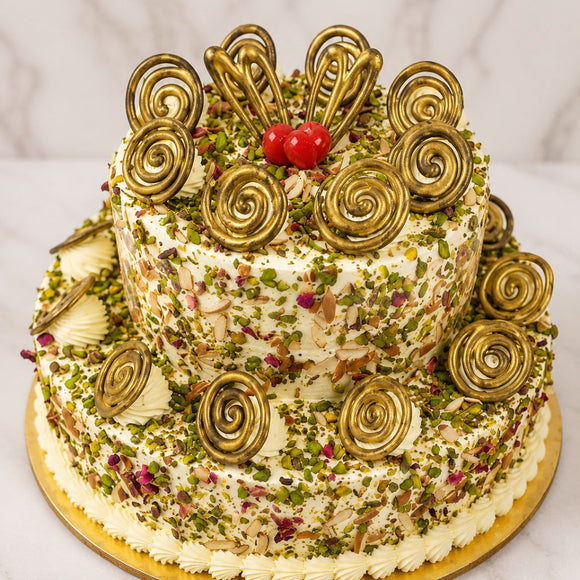 Royal Pistachio Celebration Cake