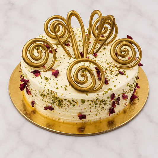 Royal Pistachio Rose Celebration Cake