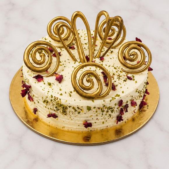 Royal Pistachio Rose Celebration Cake