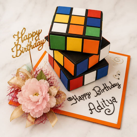 Rubik’s Cube Theme Cake