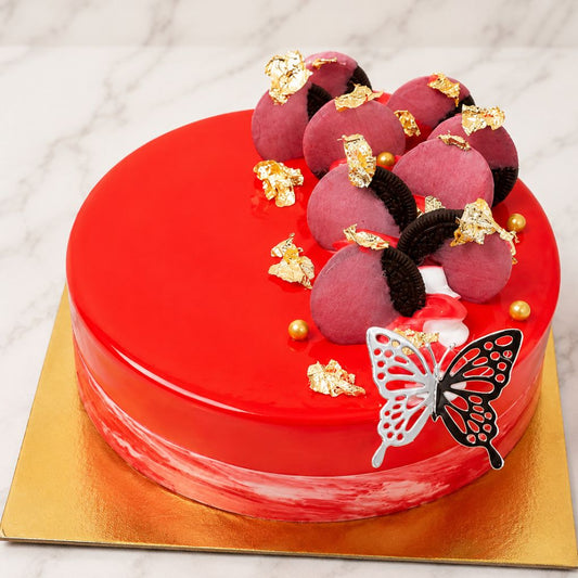 Ruby Luxe Mirror Glaze Cake