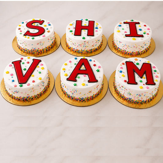 SHIVAM Alphabet Birthday Cakes