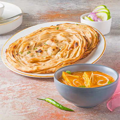 Shahi Paneer with Lacha Parantha