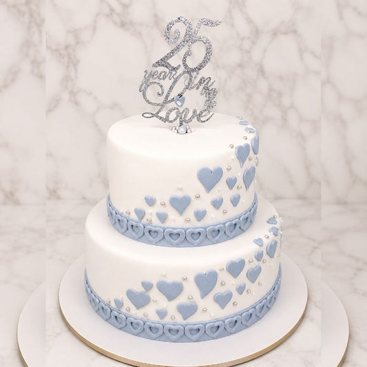 Silver Jubilee Anniversary Cake 2