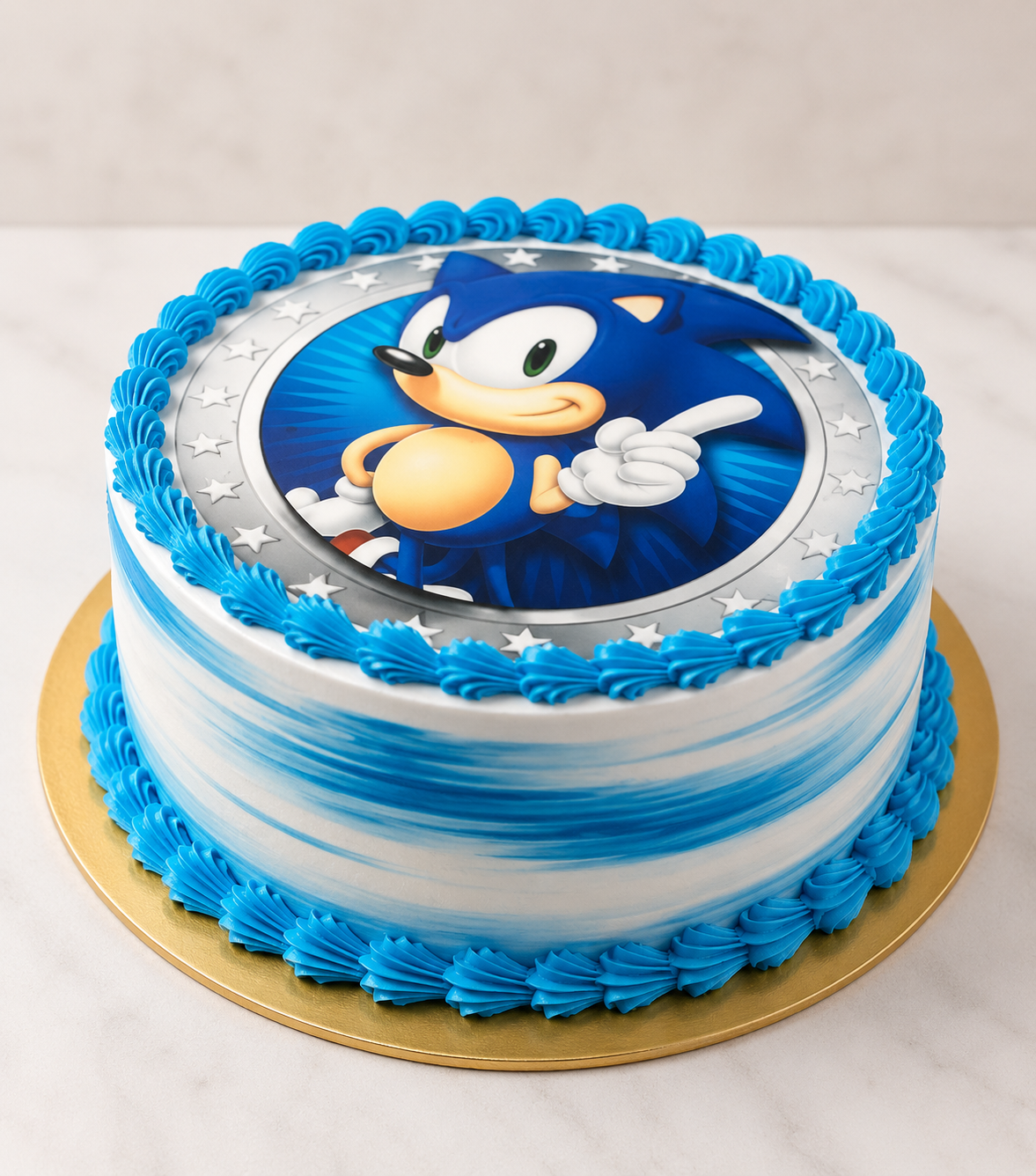 Sonic Theme Birthday Cake