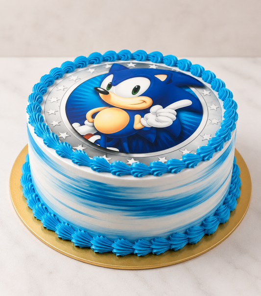 Sonic Theme Birthday Cake