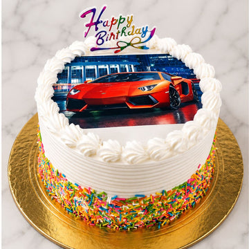 Sports Car Photo Cake