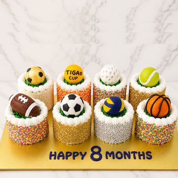 Sports Theme Mini Cup Cakes Set