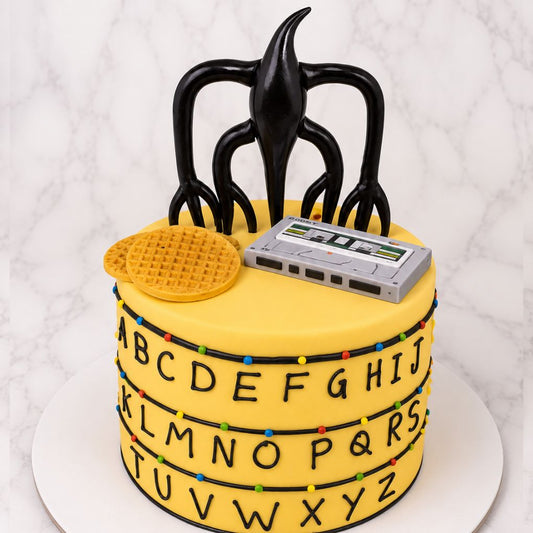 Stranger Alphabet Horror Theme Cake