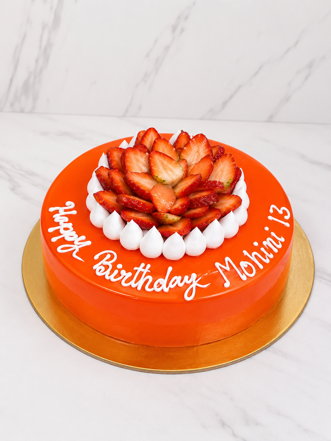 Strawberry Glaze Fresh Fruit Cake