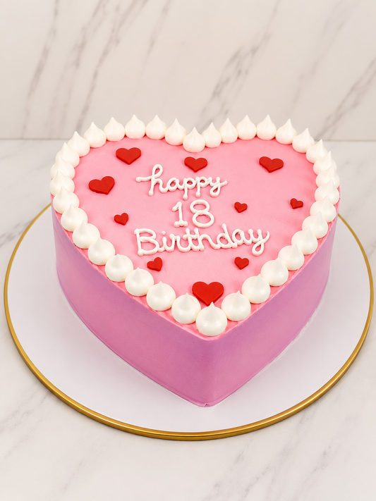 Sweet Heart 18th Birthday Cake