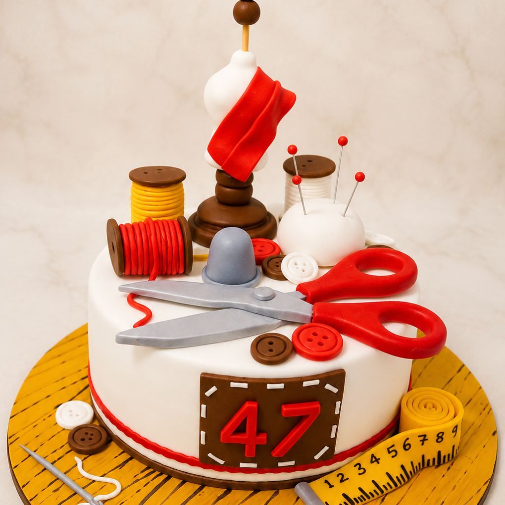 Teddy Bear 1st Birthday Fondant Cake