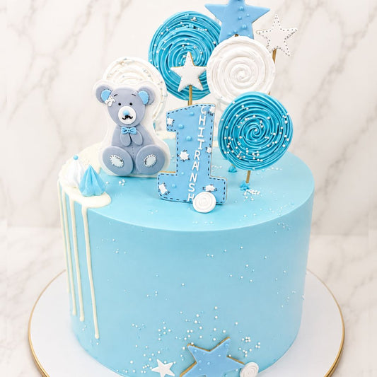 Teddy Bear First Birthday Cake