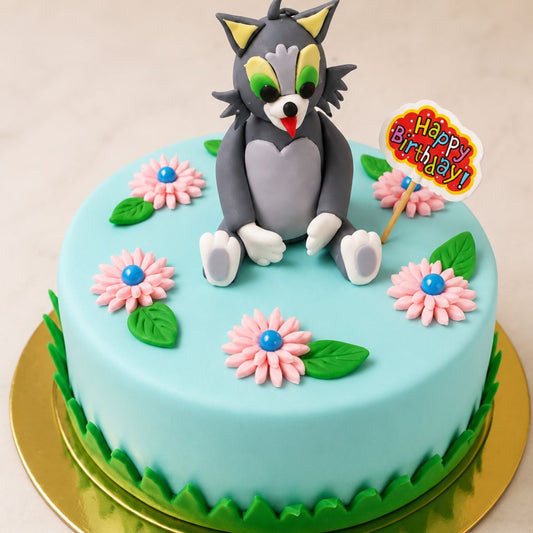 Tom Cat Theme Birthday Cake