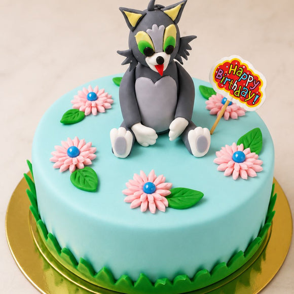 Tom Cat Theme Birthday Cake