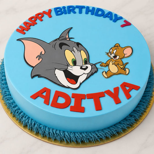 Tom & Jerry Theme Birthday Cake