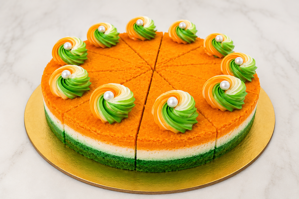 Tricolor Celebration Cake