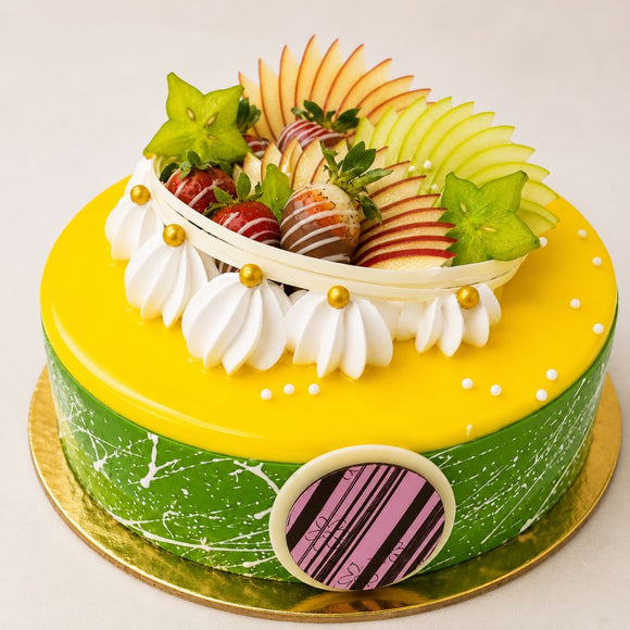 Tropical Fresh Fruit Designer Cake
