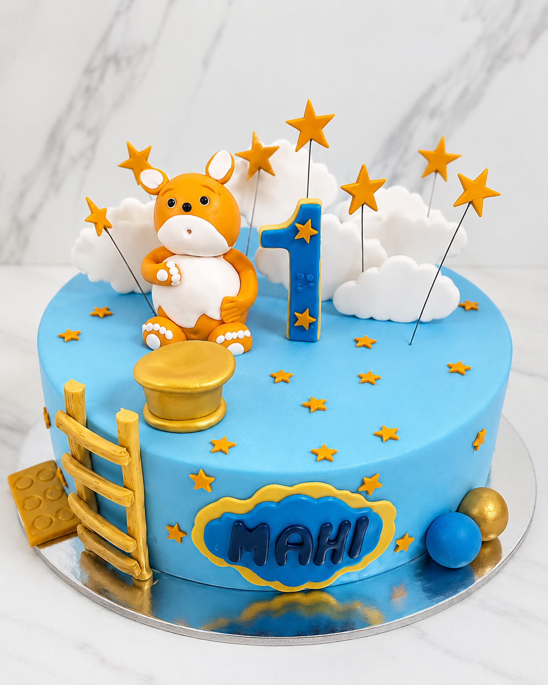 Twinkle Star First Birthday Cake