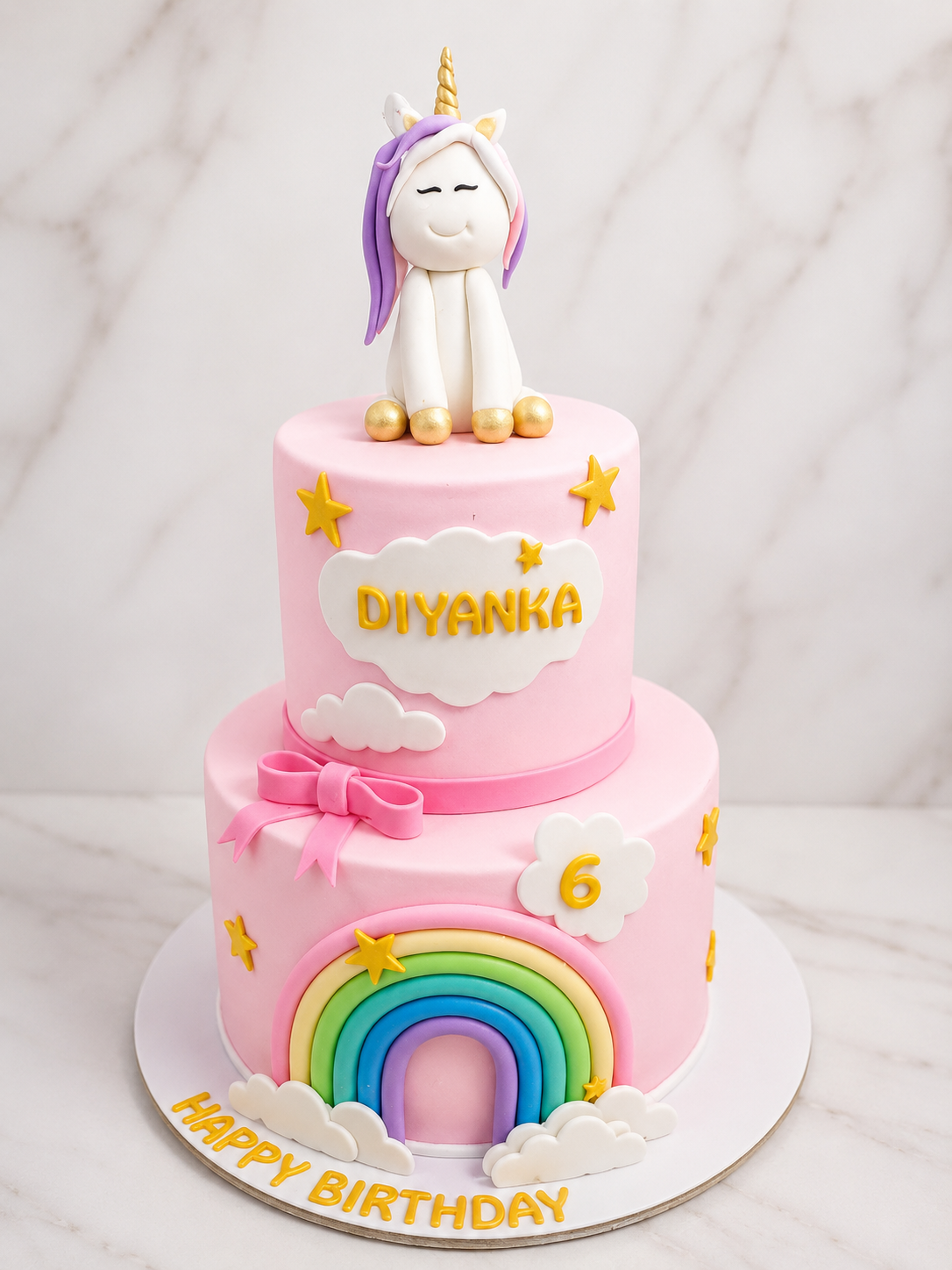 Unicorn Rainbow Birthday Cake