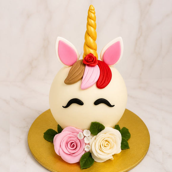 Unicorn Face Pinata Cake
