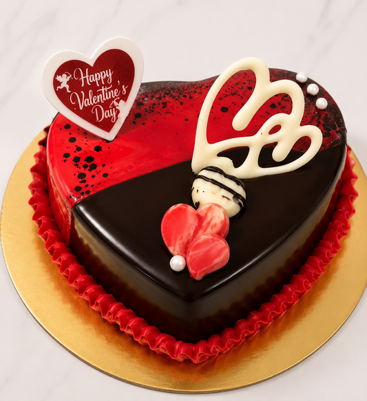 Valentine Heart Truffle Cake