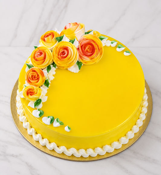 Yellow Floral Celebration Cake