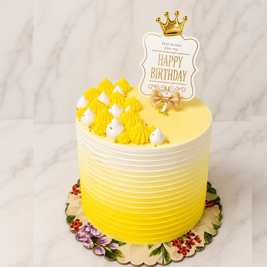 Yellow Ombre Birthday Cake