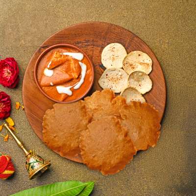 Falahari Paneer Sabji with Puri